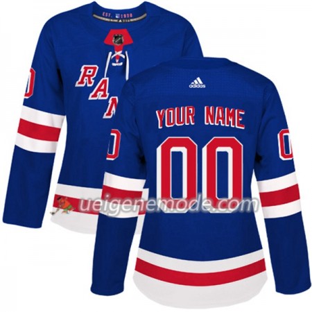 Dame Eishockey New York Rangers Custom Adidas 2017-2018 Blau Authentic